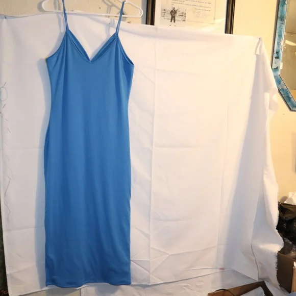 SNDYS REVOLVE Georgie Dress in Marlin Blue Size XL Stretch Sexy - Picture 7 of 13